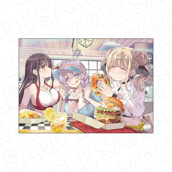 コミックキューン10周年記念 飯テロ系グラドルは我慢できない！？ ミニアクリルアート 英子＆静＆満月[コンテンツシード]《発売済・在庫品》