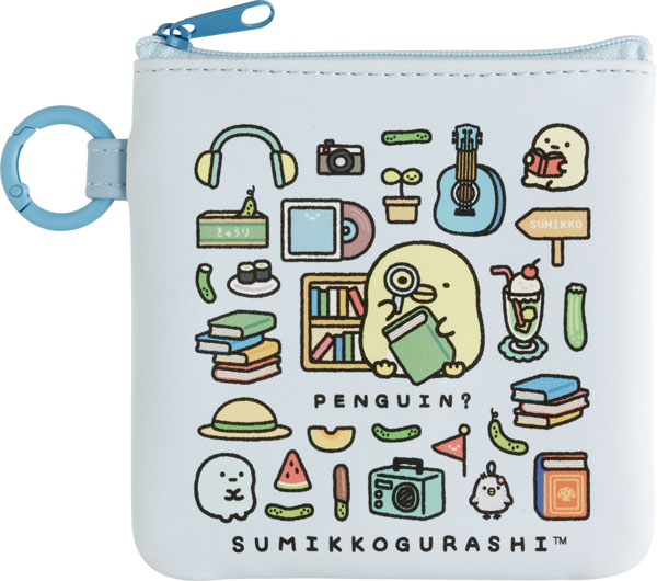 CA78602 すみっこぐらし すみっコのおきにいり フラットポーチ ぺんぎん？[サンエックス]《発売済・在庫品》