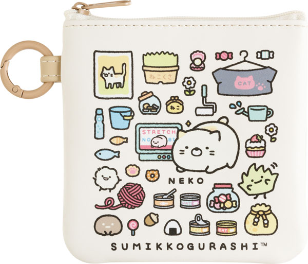 CA78604 すみっこぐらし すみっコのおきにいり フラットポーチ ねこ[サンエックス]《発売済・在庫品》