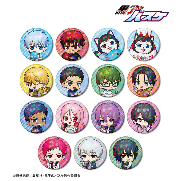 黒子のバスケ トレーディング ちびキャラ ホログラム缶バッジ 15個入りBOX[アルマビアンカ]《０２月予約》