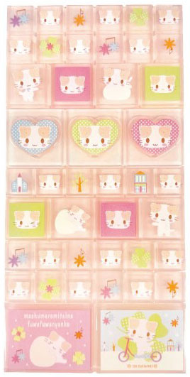 マシュマロみたいなふわふわにゃんこ タイルシール クローバー(再販 マシュマロみたいなふわふわにゃんこ タイルシール クローバー(再販