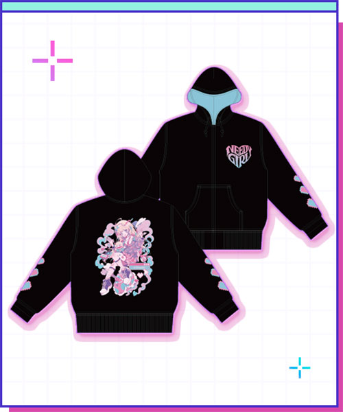 NEEDY GIRL OVERDOSE 超てんちゃんジップパーカー Lサイズ[WHY SO