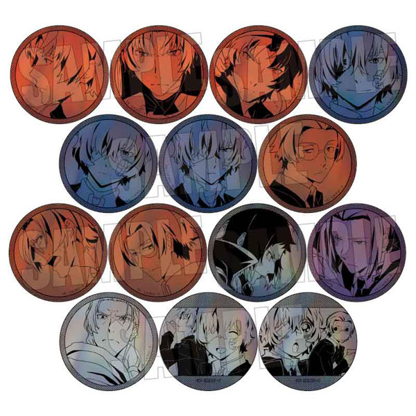 文豪ストレイドッグス トレーディングホログラム缶バッジ 黒の時代 14個入りBOX[ベルハウス]《１２月予約》