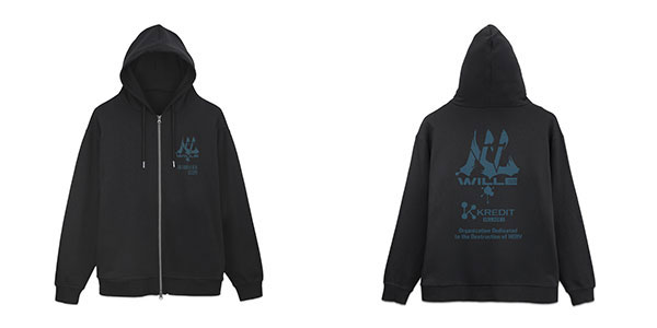 EVANGELION WILLE＆KREDIT ジップパーカー/BLACK-L[コスパ]《発売済・在庫品》