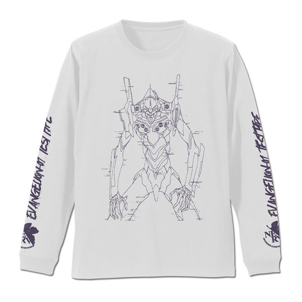 EVANGELION エヴァ初号機 袖リブロングスリーブTシャツ/WHITE-L[コスパ