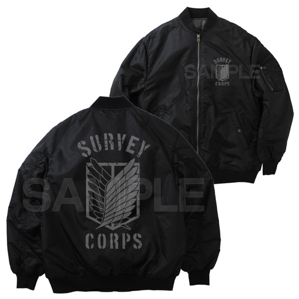 進撃の巨人 調査兵団 MA-1ジャケット Ver.2.0/BLACK-L[コスパ]【送料