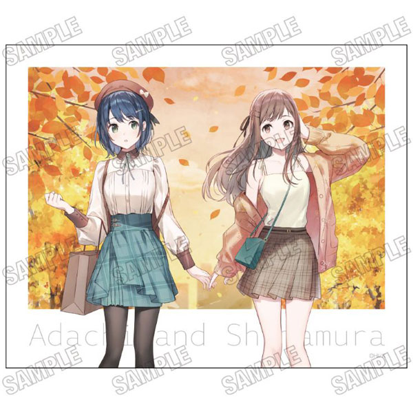 安達としまむら　複製原画　メディコス　オータムコーデ　サマータイム 安達としまむら」 描き下ろしキャンバスアート オータムコーデver
