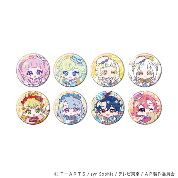 ホログラム缶バッジ(57mm)「ひみつのアイプリ」03/音楽の秋ver. ミニキャライラスト 8個入りBOX
