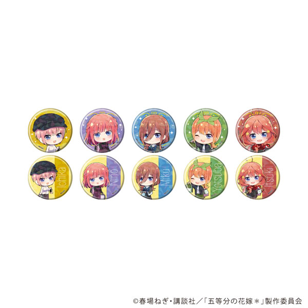 ホログラム缶バッジ(57mm)「五等分の花嫁*」01/ショッピングver. (ミニキャライラスト) 10個入りBOX