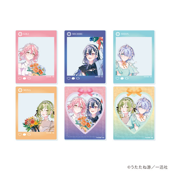 アクリルカード「踊り場にスカートが鳴る」01/描き下ろしイラスト 6個入りBOX