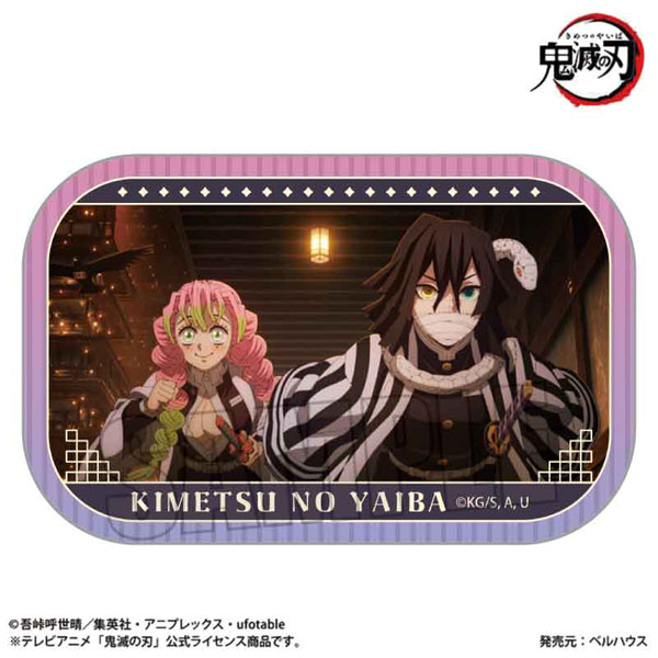 アニメ「鬼滅の刃」 メモリーズスクエア缶バッジ 甘露寺蜜璃＆伊黒小芭