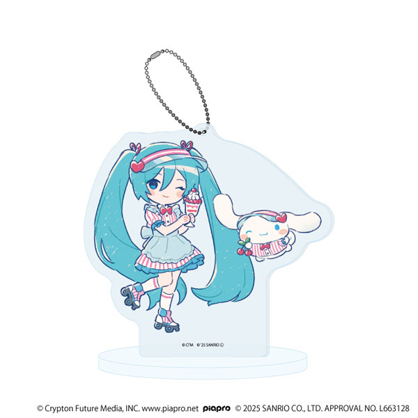 アクリルスタンドキーホルダー「初音ミク×シナモロール」30/(グラフアートイラスト)[A3]《０１月予約》