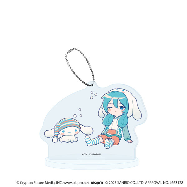 アクリルスタンドキーホルダー「初音ミク×シナモロール」34/(グラフアートイラスト)[A3]《０１月予約》