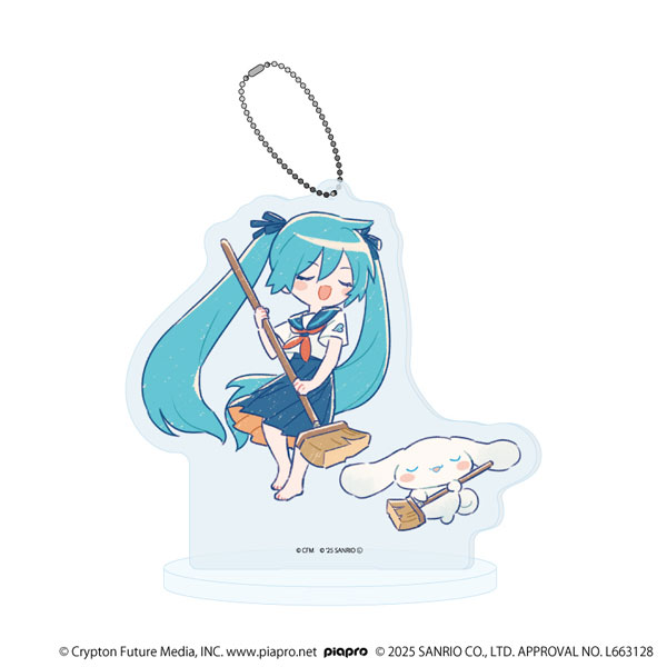 アクリルスタンドキーホルダー「初音ミク×シナモロール」36/(グラフアートイラスト)[A3]《０１月予約》