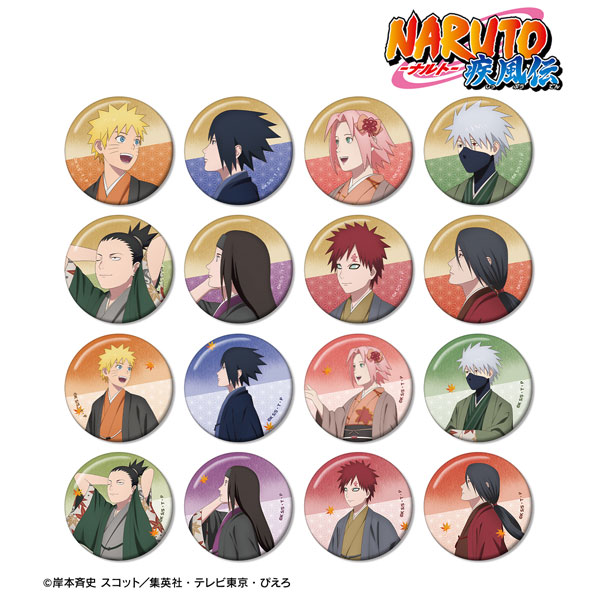 【新品未開封品】　ナルト　描き下ろし　歩みVer.　グリッター缶バッジ　BOX NARUTO-ナルト- 疾風伝 描き下ろし 秋の歩みver. トレーディング缶