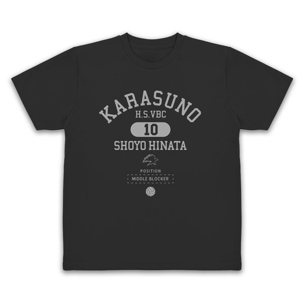 ハイキュー！！ 日向翔陽 カレッジ ドライTシャツ/BLACK-M（再販）[コスパ]《０５月予約》
