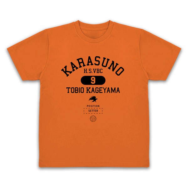 ハイキュー！！ 影山飛雄 カレッジ ドライTシャツ/ORANGE-L（再販）[コスパ]《０５月予約》