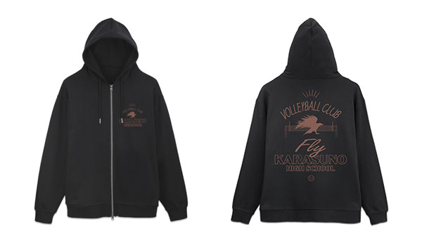 ハイキュー！！ 烏野高校排球部 ジップパーカー Ver.2.0/BLACK-M