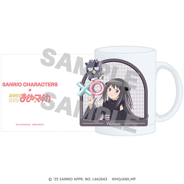 サンリオキャラクターズ×魔法少女まどか☆マギカ すりガラスマグカップ 暁美ほむら×バッドばつ丸[Up Fields]《発売済・在庫品》