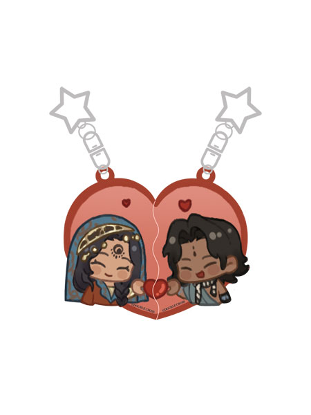 Double Cross スルタンのゲーム ハート型磁石アクリルキーホルダー アルト＆メギ[2P Games]《発売済・在庫品》