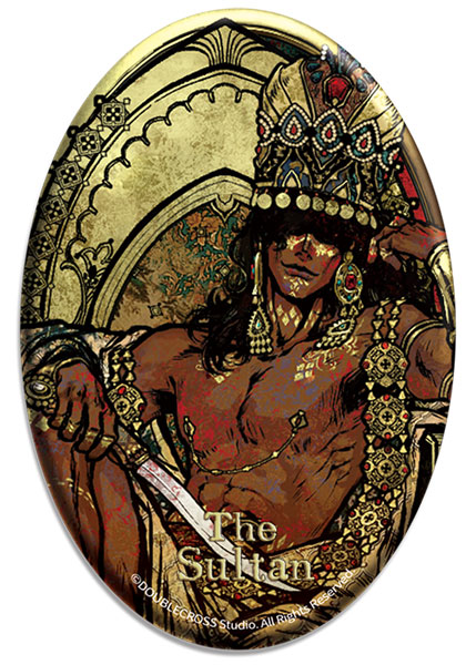 Double Cross スルタンのゲーム 箔押し缶バッジ スルタン[2P Games]《発売済・在庫品》