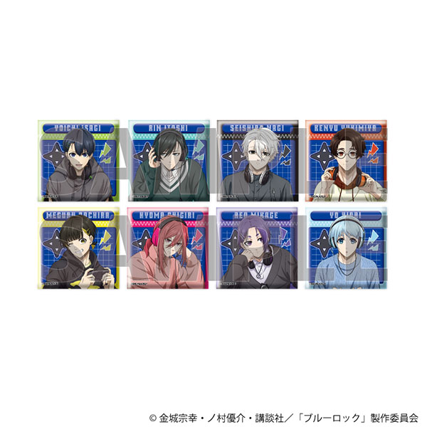 スクエア缶バッジ「TVアニメ『ブルーロック』」03/ゲーム実況ver. 描き下ろしイラスト 8個入りBOX