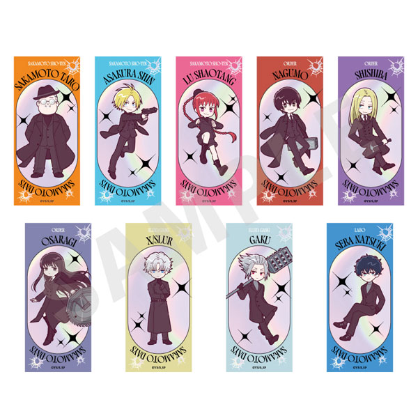 「SAKAMOTO DAYS」 ミニキャラスーツシリーズ トレーディングオーロラステッカー 9個入りセット