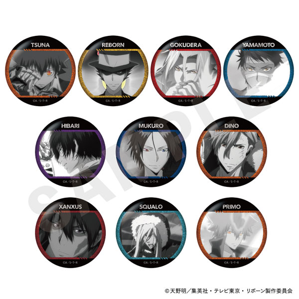 「家庭教師ヒットマンREBORN！」 パートカラーシリーズ グリッター缶バッジ 10個入りBOX