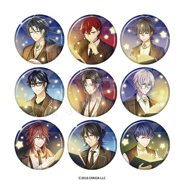 文豪とアルケミスト トレーディングホロ缶バッジ 夜灯りver. 9個入りセット