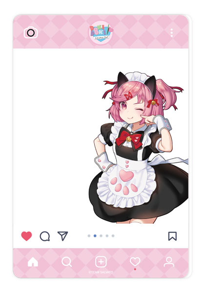 ドキドキ文芸部！」 SNS風アクリルカード ナツキ メイド服ver