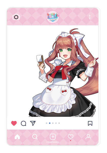 ドキドキ文芸部！」 SNS風アクリルカード モニカ メイド服ver