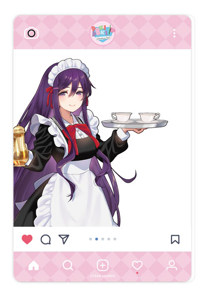 「ドキドキ文芸部！」 SNS風アクリルカード ユリ メイド服ver.[ツクヨミ]《０３月予約》