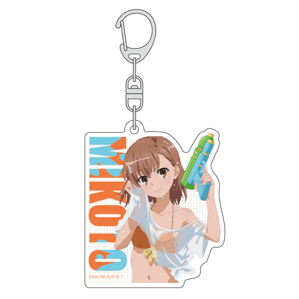 [とある科学の超電磁砲T]描き下ろしアクリルキーホルダー(御坂美琴/水遊び)[カーテン魂]《０２月予約》