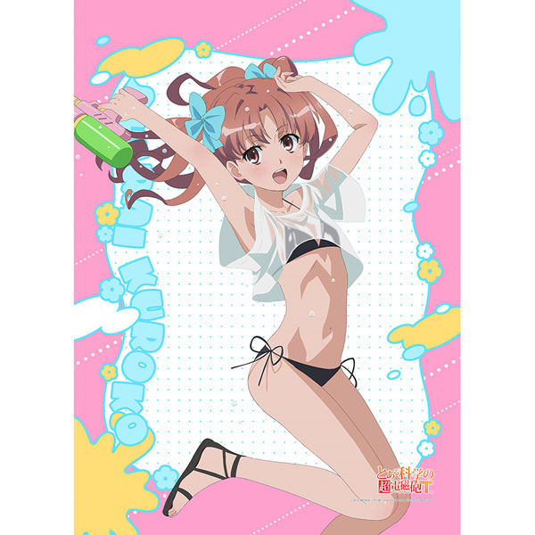 [とある科学の超電磁砲T]描き下ろしB2タペストリー(白井黒子/水遊び)Wスエード[カーテン魂]《０２月予約》