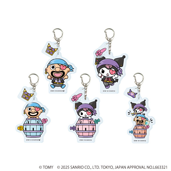 パーツ付きアクリルキーホルダー「黒ひげ危機一発×クロミ」01/コラボイラスト 5個入りBOX[A3]《０１月予約》