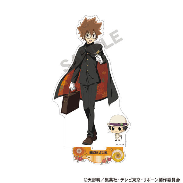 家庭教師ヒットマンREBORN！ アクリルスタンド リボーン＆沢田綱吉 レトロコーデ[クラックス]《０２月予約》