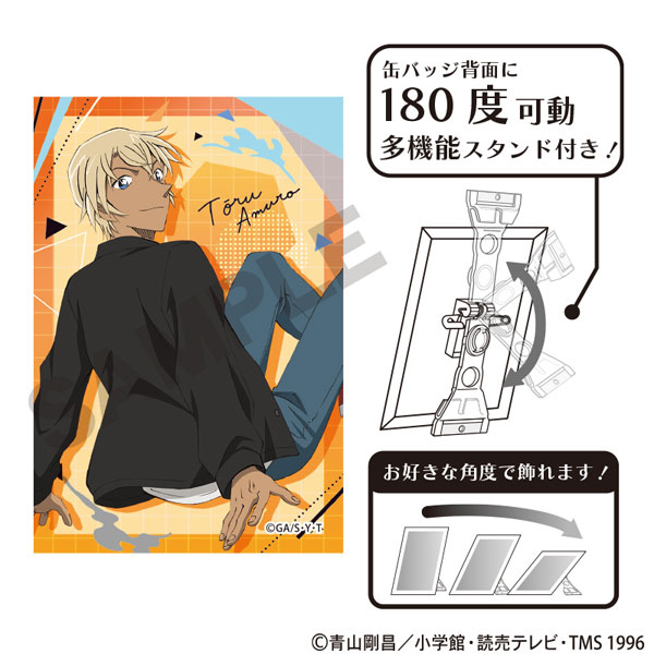 名探偵コナン アート缶バッジ 安室透 ジャンプ[クラックス]《０１月予約》