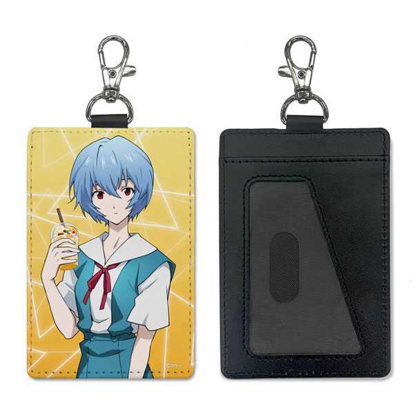 【未使用】エヴァンゲリオン レイ・アヤナミ パスケース EVANGELION 描き下ろし 綾波レイ パスケース(ナスカン付き) 制服Ver