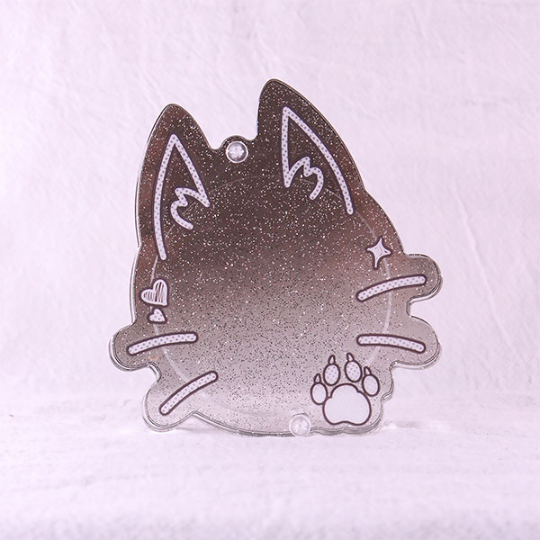 推し活グッズ 缶バッジフレーム ラクガキ動物園 オオカミ(ブラック)[Goodslucky]《在庫切れ》