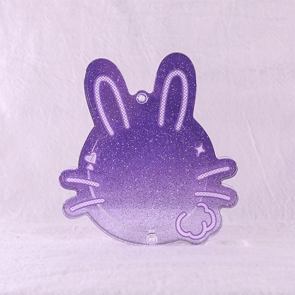 推し活グッズ 缶バッジフレーム ラクガキ動物園 ウサギちゃん(パープル)[Goodslucky]《発売済・在庫品》