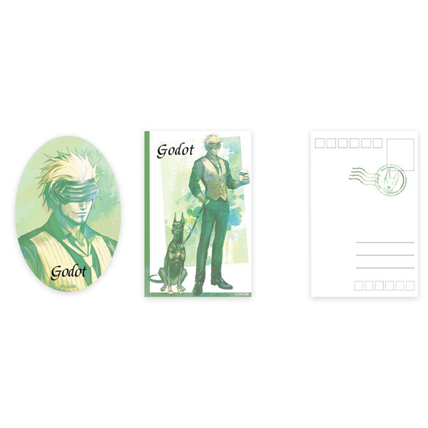 逆転裁判 動物シリーズ 缶バッジブロマイドセット ゴドー[KUMAGUZI]《０２月仮予約》