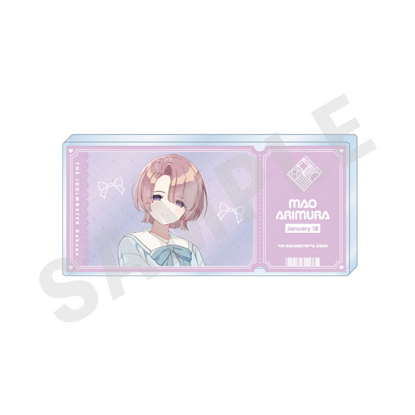 「学園アイドルマスター」 チケット風アクリルブロック(有村麻央)[coly]《発売済・在庫品》