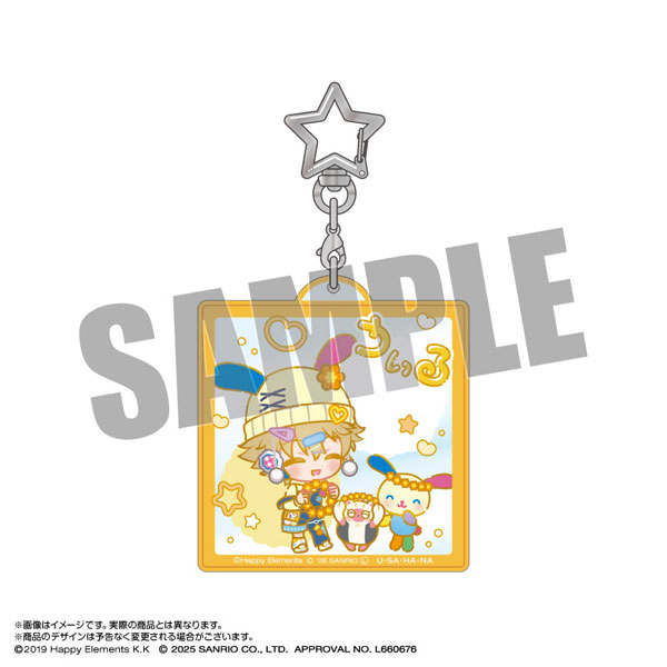 エリオスライジングヒーローズ×サンリオ おなまえアクリルキーホルダー ウィル・スプラウト×ウサハナ なかよしポップコーデ[amie]《０４月予約》