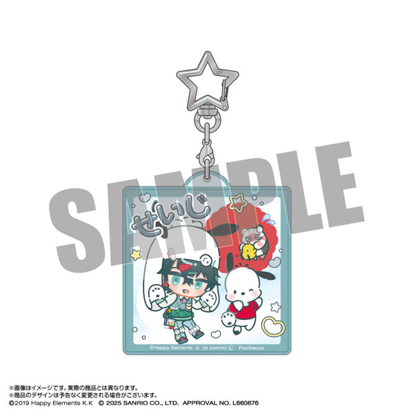 エリオスライジングヒーローズ×サンリオ おなまえアクリルキーホルダー セイジ×ポチャッコ なかよしポップコーデ[amie]《０４月予約》