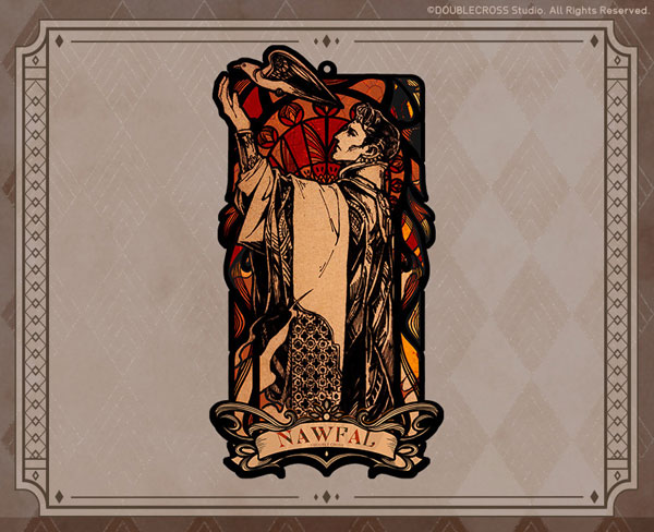 Double Cross スルタンのゲーム 壁画シリーズ ステンドグラス風アクリルキーホルダー ネフェレ[本相文化]《発売済・在庫品》