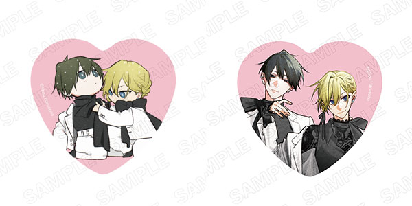 ハート缶バッジセット 平野と鍵浦 BLACK＆PINK ver.[KADOKAWA]《０３月予約》