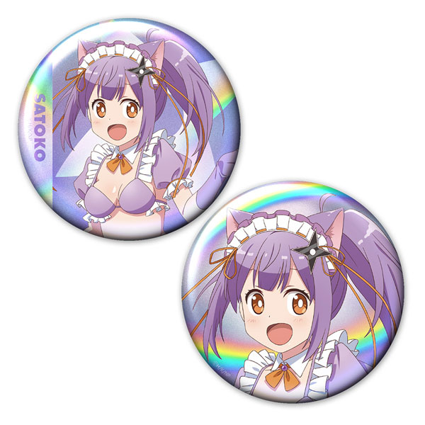 忍者と殺し屋のふたりぐらし オーロラ缶バッジ2個セット 草隠さとこ 猫