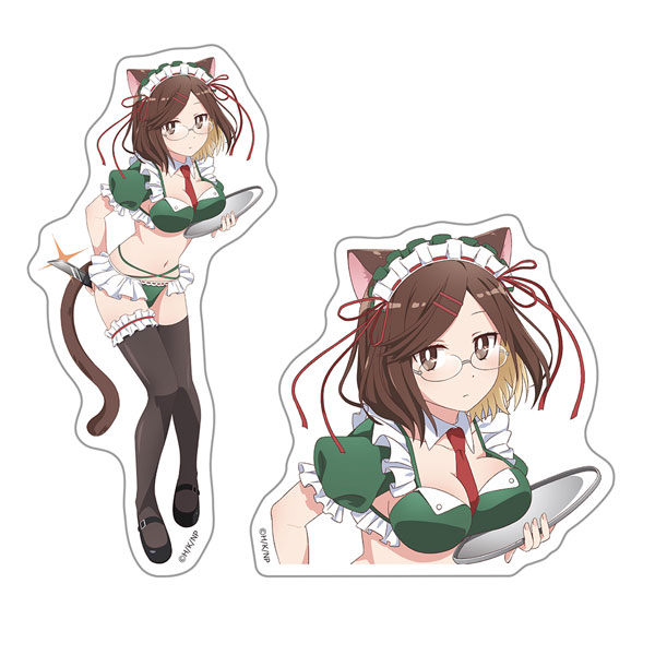 忍者と殺し屋のふたりぐらし ダイカットステッカーセット 古賀このは 猫耳水着メイドver.[描き下ろし][アズメーカー]《発売済・在庫品》