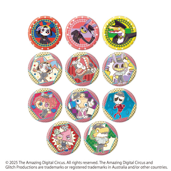 缶バッジ「アメイジング・デジタル・サーカス」01/駅員ver. 描き起こしイラスト 11個入りBOX