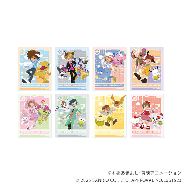 アクリルカード「デジモンアドベンチャー×サンリオキャラクターズ」01/コラボイラスト 8個入りBOX
